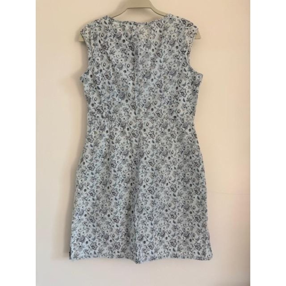 The Territory Ahead Vintage Style Blue Floral Cotton Sleeveless Dress RN 88748 - Picture 4 of 5